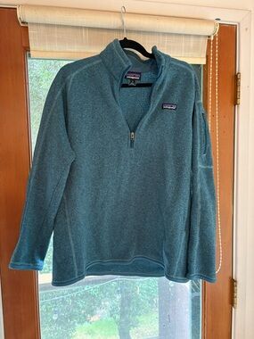 Patagonia Blue Teal Half zip Better Sweater Fleece Jacket